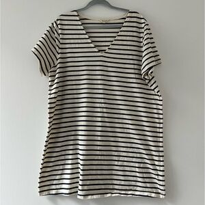 Madewell Navy Striped Canvas Dress